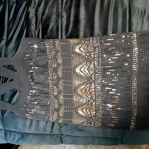 Forever 21 black shimmer evening dress